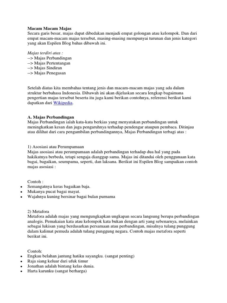 Macam Macam Majas Penegasan Beserta Pengertian Dan Contohnya