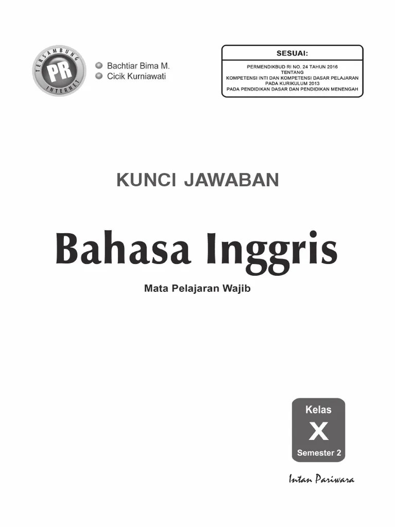 Kunci Jawaban Bahasa Inggris Kelas 11 Semester 2 Intan Pariwara - Revisi Id