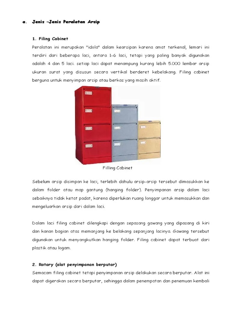 Peralatan Arsip Yang Baik Tentunya Akan Mendukung Penyimpanan Arsip Secara  Maksima | PDF