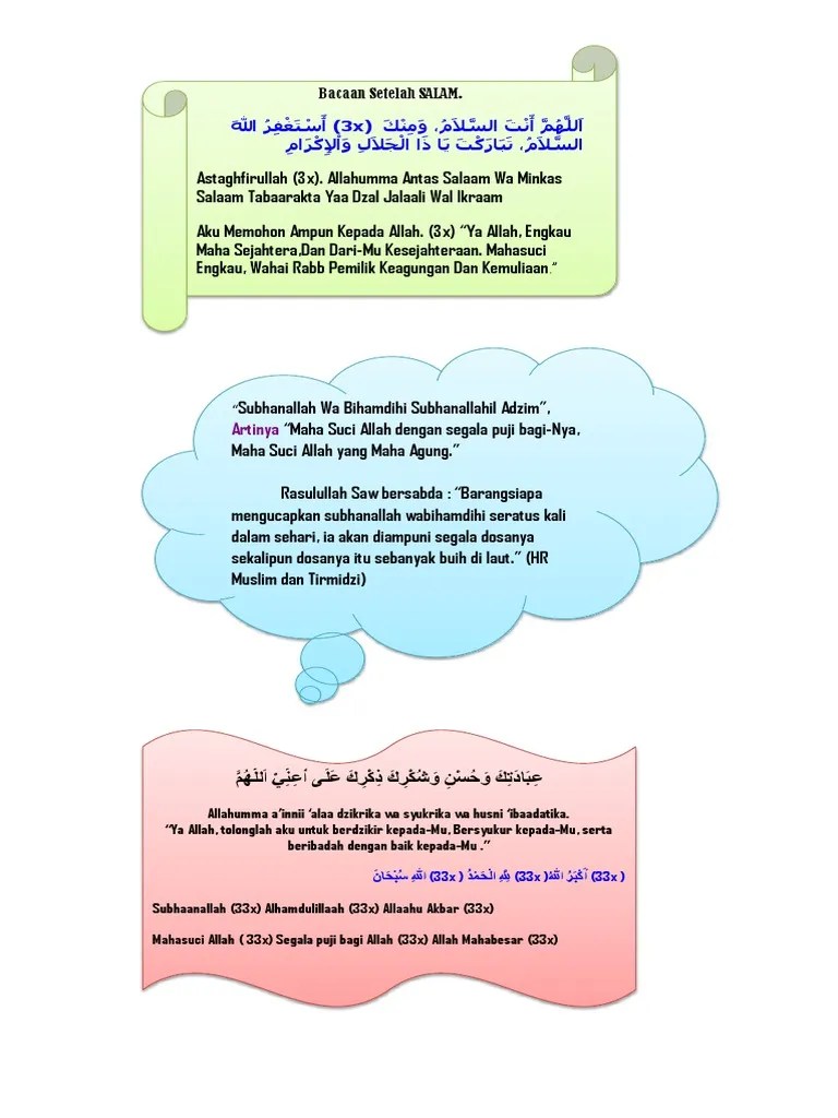 Bacaan Setelah SALAM | PDF