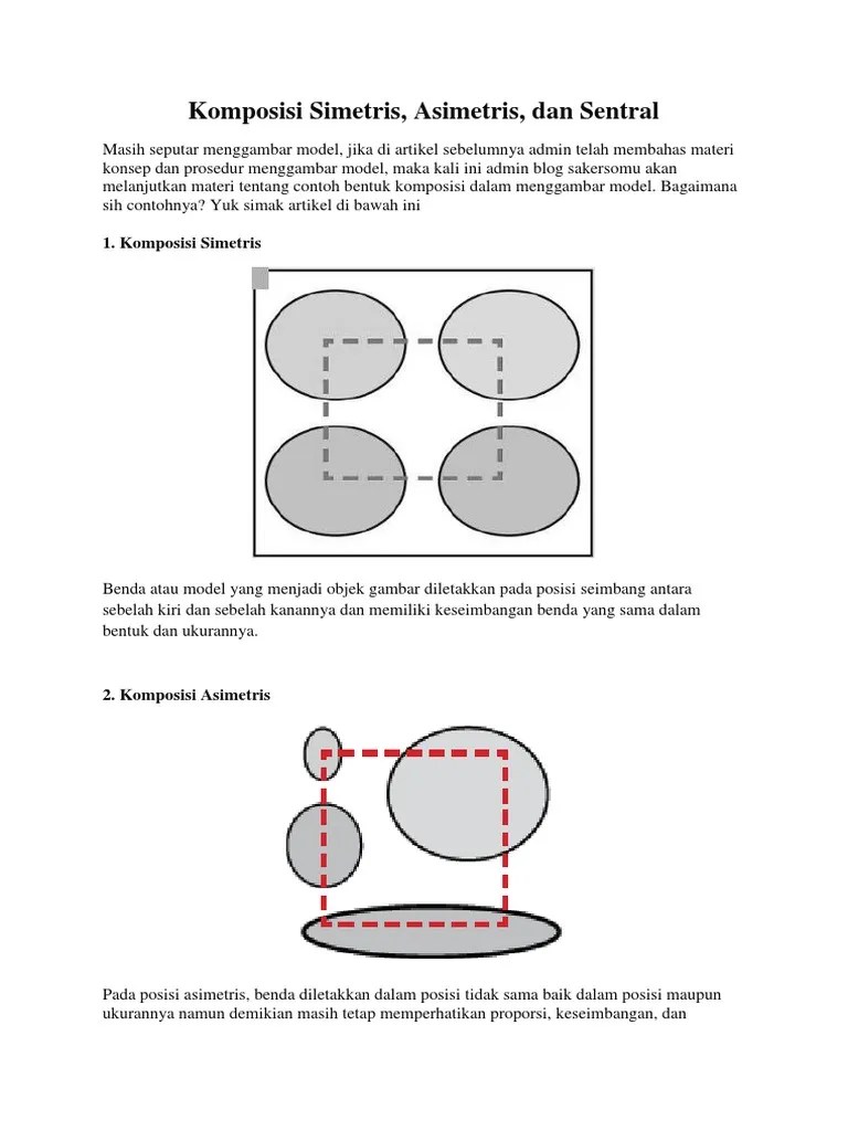 Komposisi Simetris, Asimetris, Dan Sentral | PDF