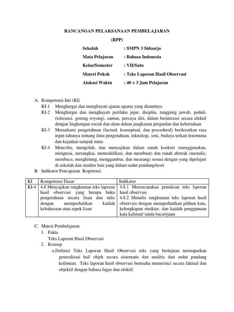 Contoh Teks Laporan Hasil Observasi Beserta Strukturnya Dan Kaidah  Kebahasaan - Nusagates