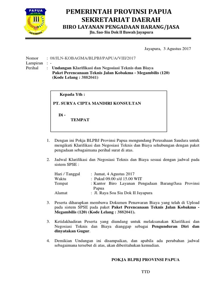 UND. Klarifikasi Dan Negosiasi Teknis Dan Biaya | PDF