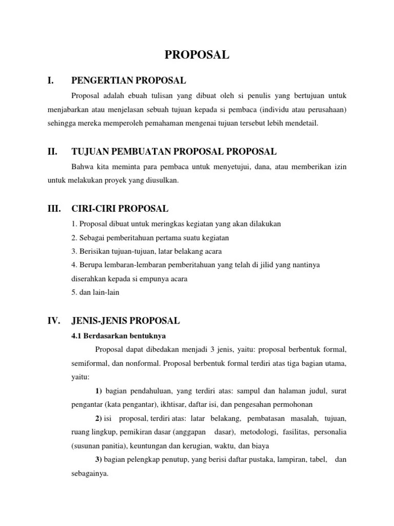 Pengertian Proposal Adalah – Lakaran