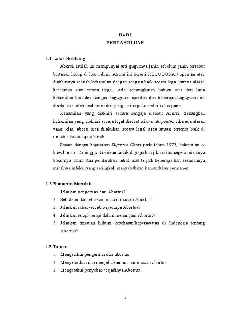 Abortus Dalam Tinjauan Hukum Kesehatan | PDF