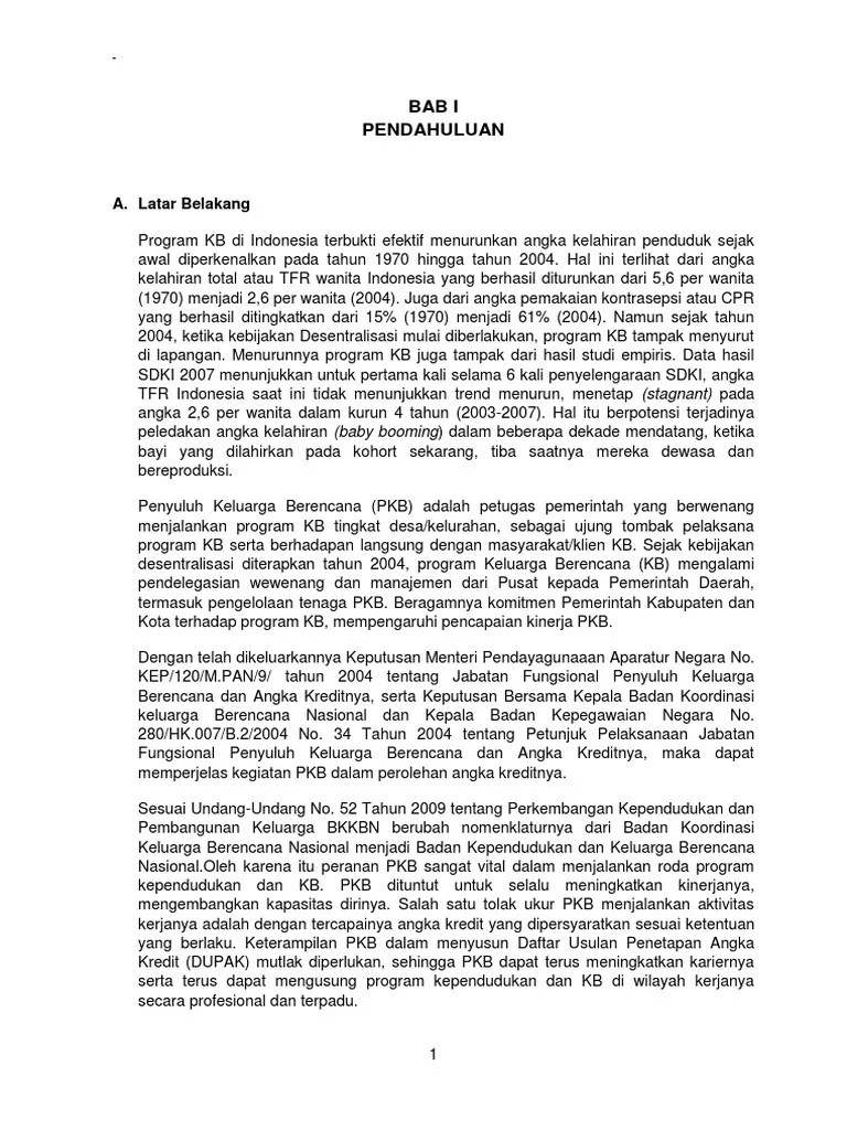 Modul-16 Angka Kredit Penyuluh KB - BAB I-VI (F) | PDF