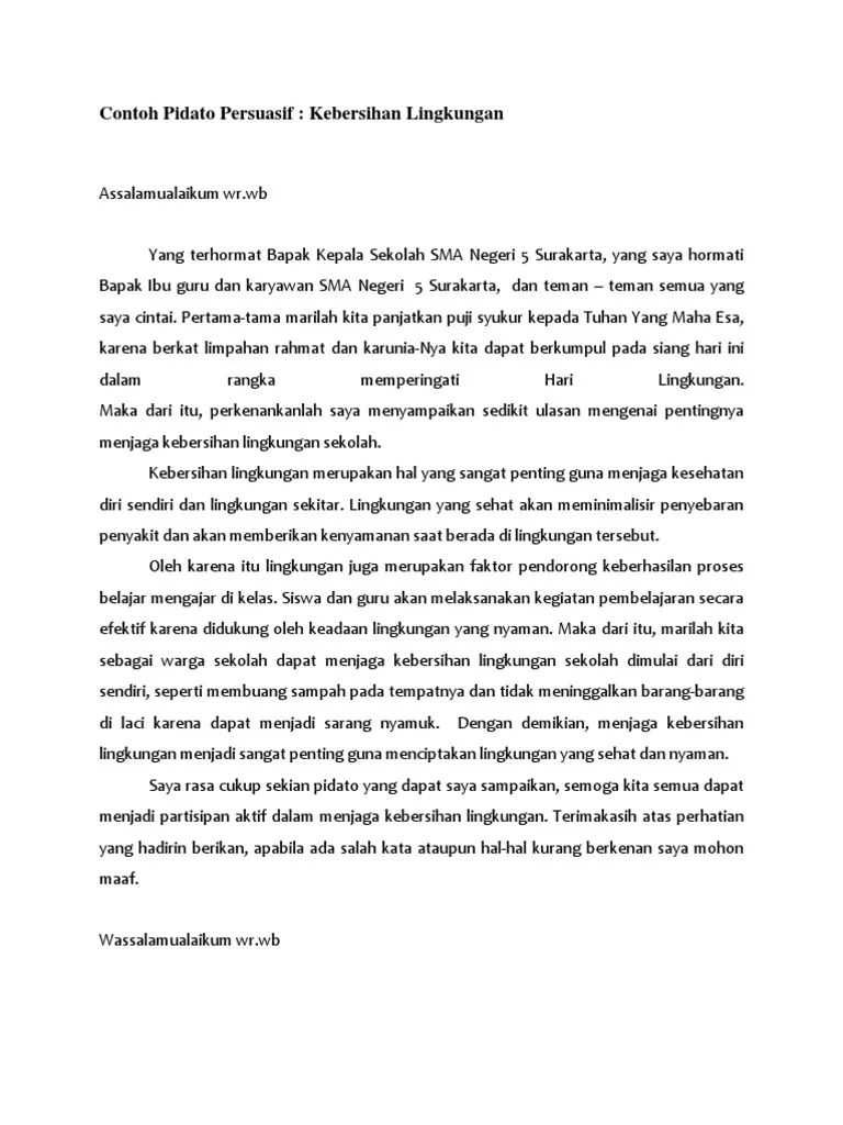 Contoh Soal Menentukan Struktur Teks Pidato