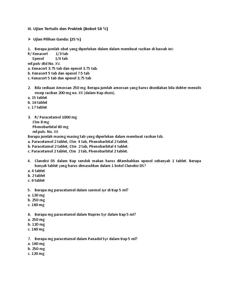Ujian Tertulis | PDF