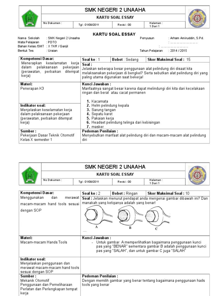 Soal Essay Pdto Semester 2 – Pigura