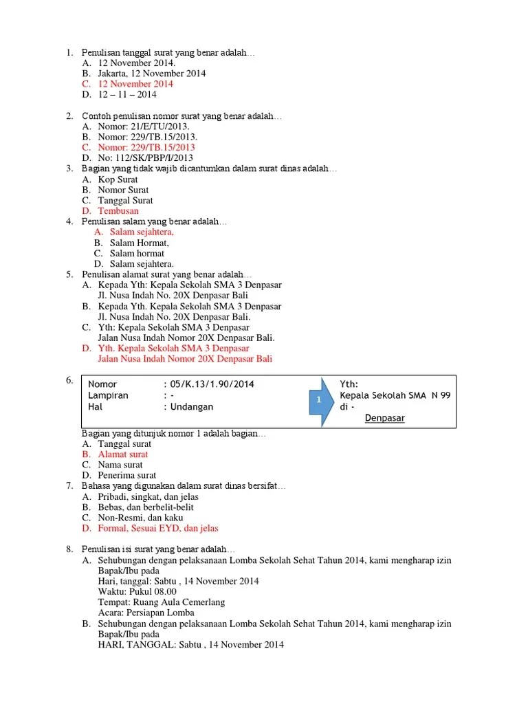 Penulisan Alamat Surat Yang Benar Sesuai Eyd - Contoh Seputar Surat