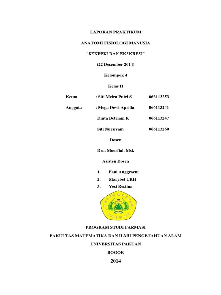 Laporan Praktikum Sekresi Dan Ekskresi-1 | PDF