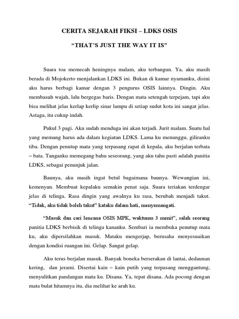 Cerita Fiksi Sejarah Singkat