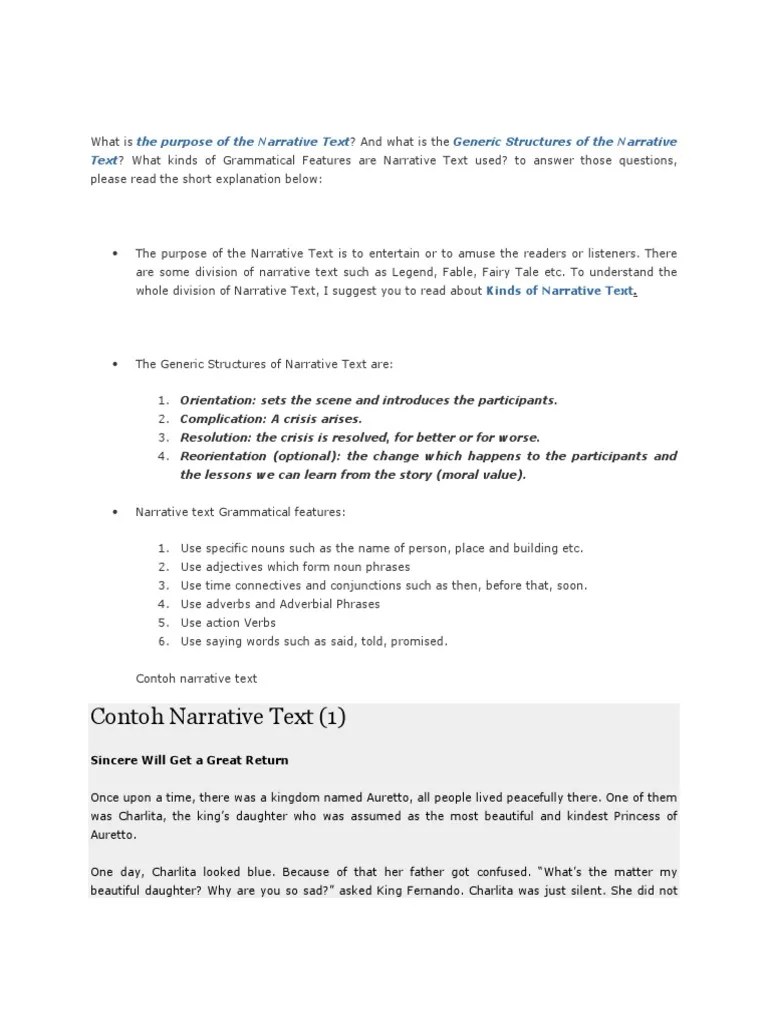 Contoh Text Narrative | PDF | Adverb | Style (Fiction)