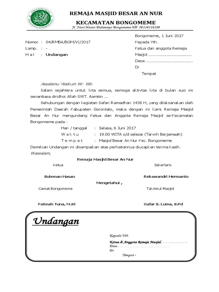 Undangan Safari Ramadhan | PDF