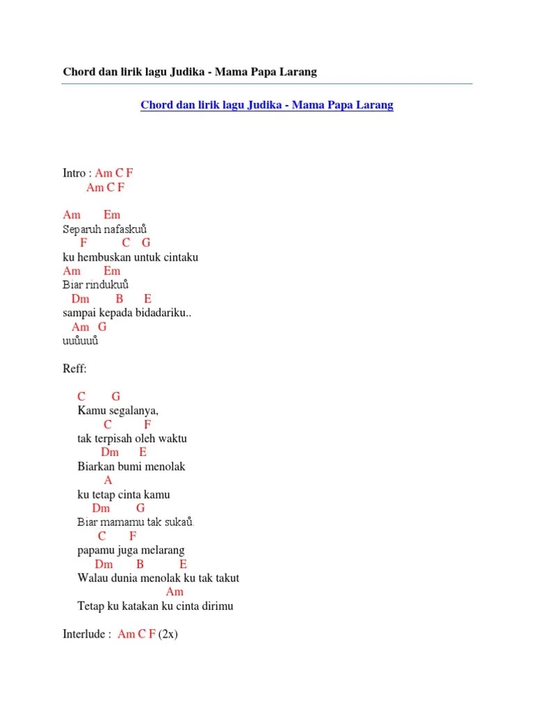 Kunci Gitar Lagu Cinta Karena Cinta Judika - Kunci Gitar Terlengkap