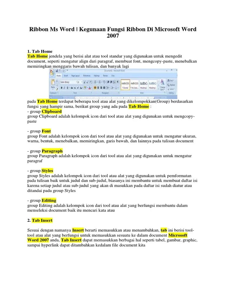 Ribbon Ms Word | PDF