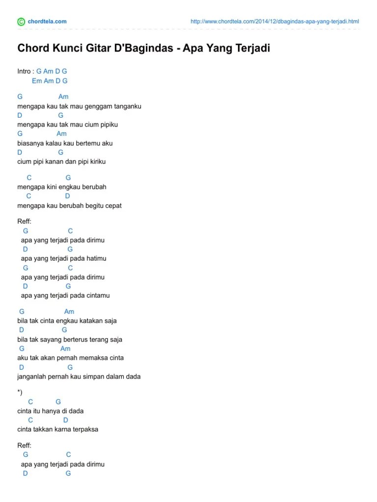 Kunci Gitar Dan Lirik Lagu Sayang Apa Kabar Denganmu