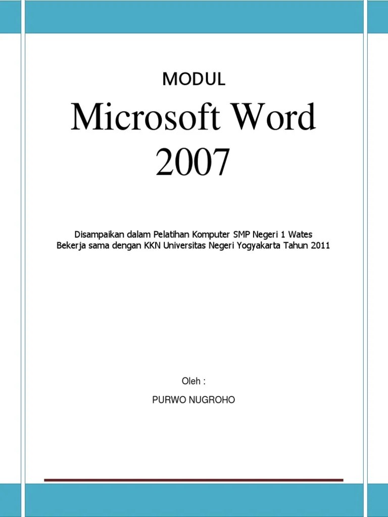 Materi Bahan Ajar Microsoft Word 2007