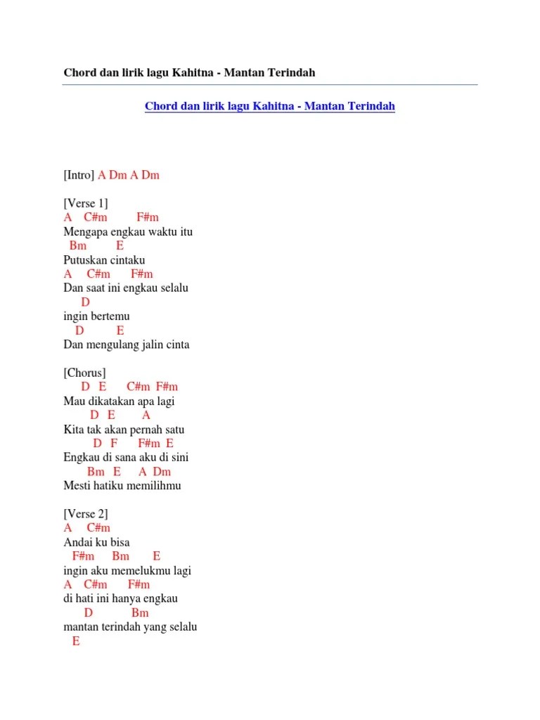 Mantan Terindah Chord