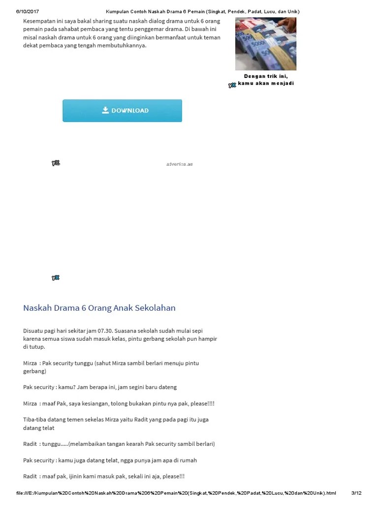 Contoh Drama Untuk 10 Orang – Belajar
