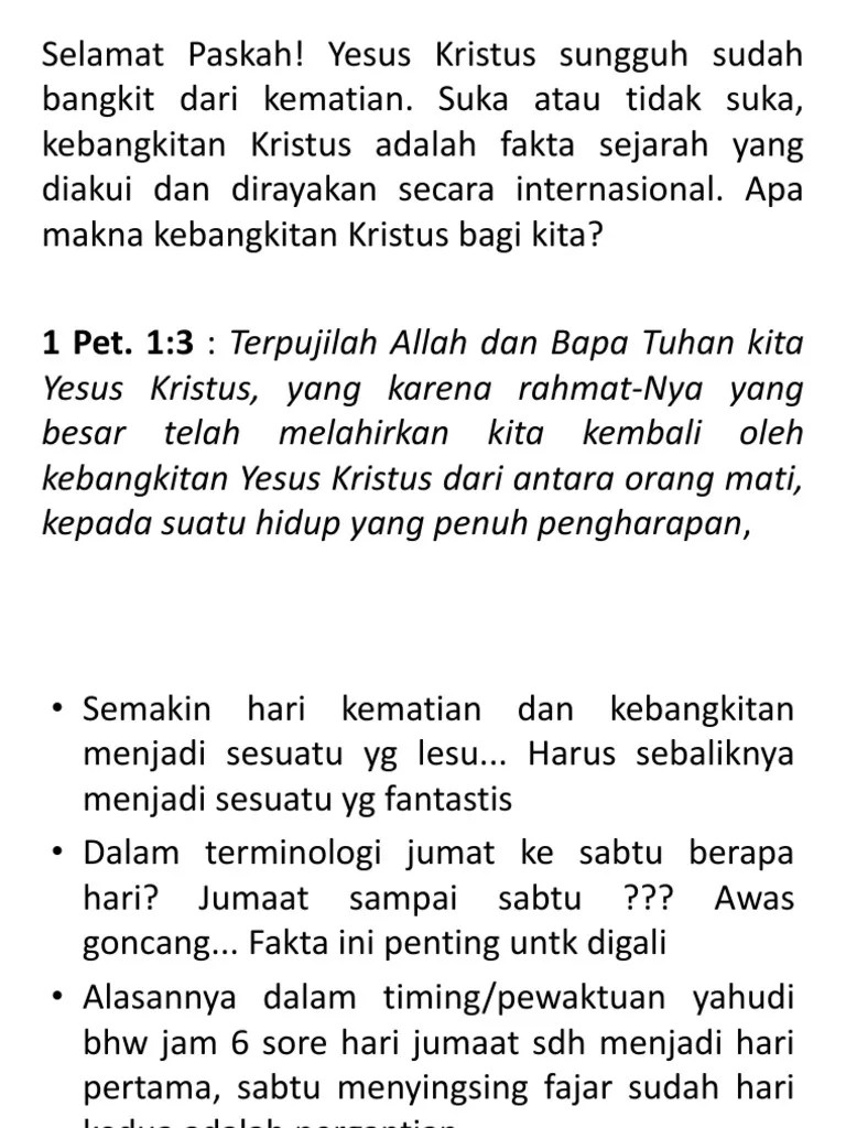 FT - Kebangkitan Tuhan Yesus | PDF