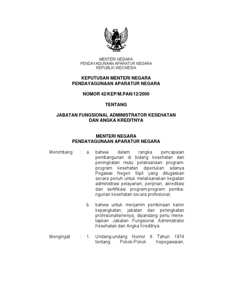 Fungsional Administrasi Kesehatan 2021