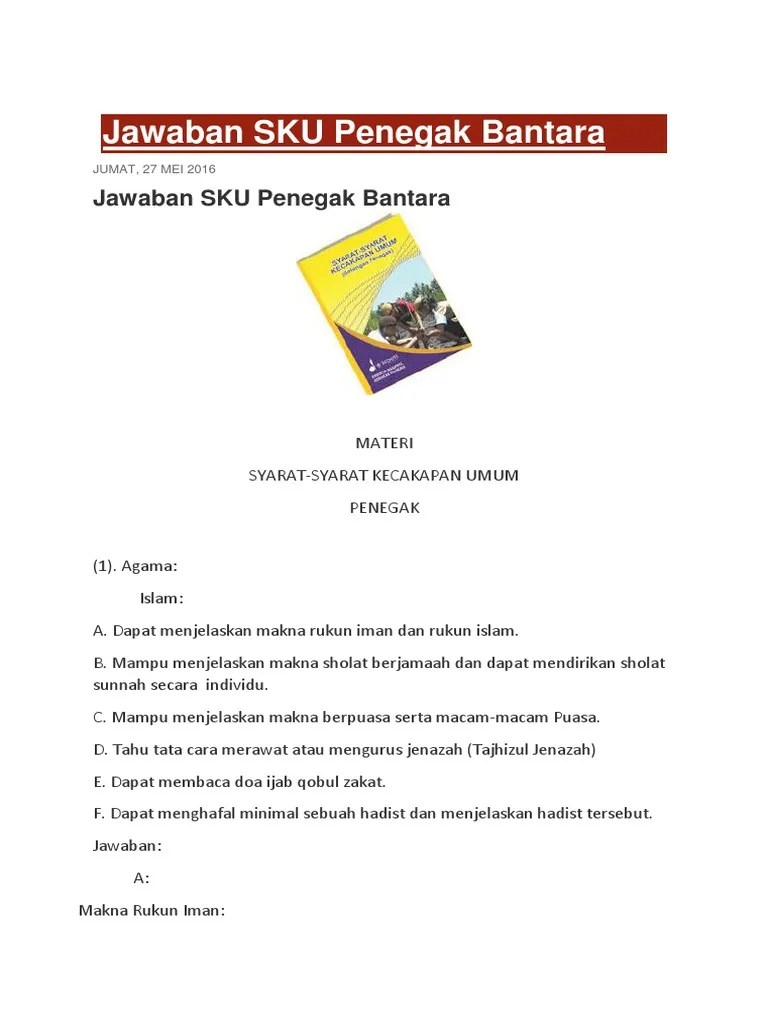 Jawaban Sku Bantara | PDF