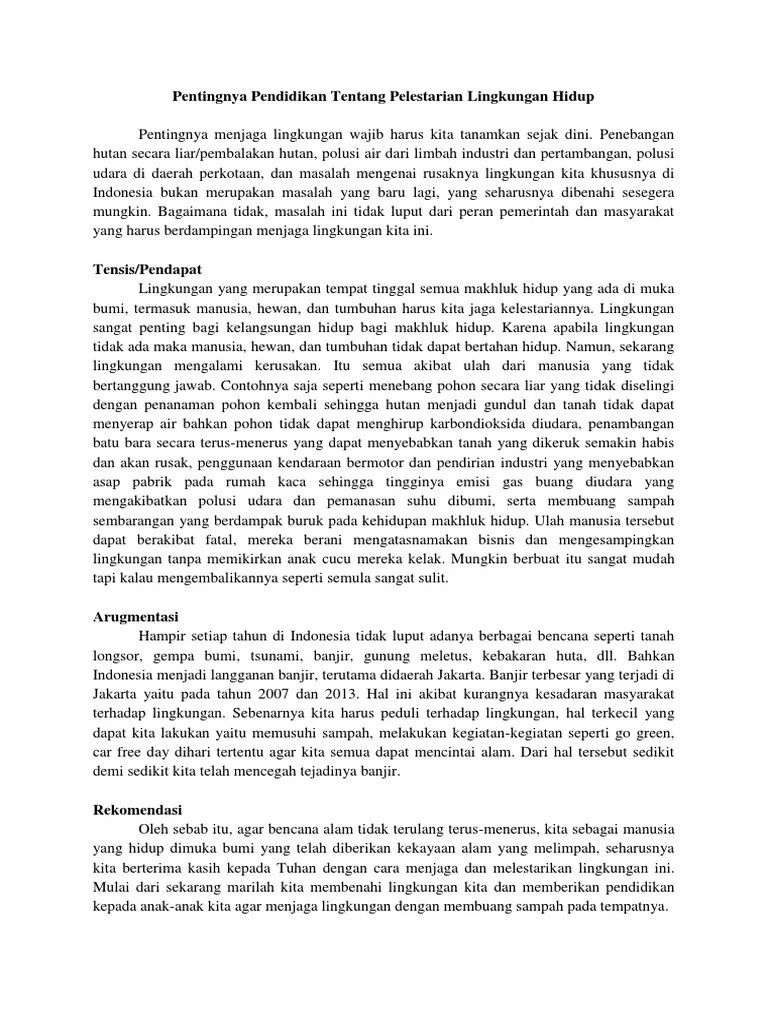 Contoh Pidato Bahasa Indonesia Tentang Lingkungan Alam