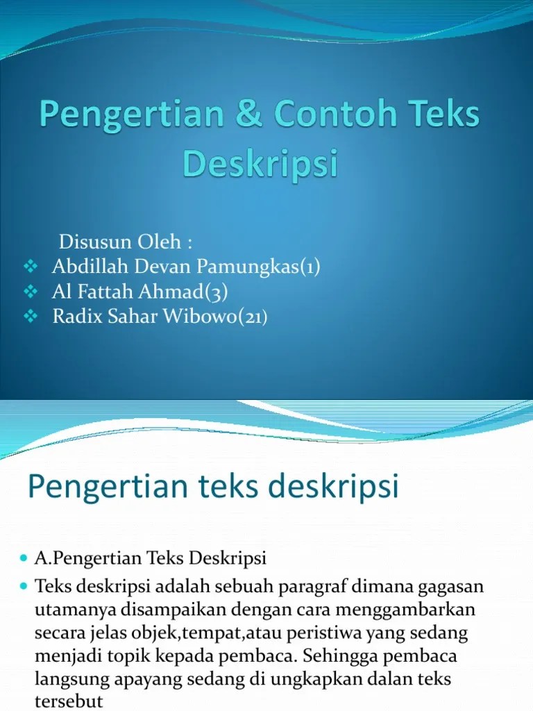 Apakah Yang Dimaksud Dengan Deskripsi – Goreng