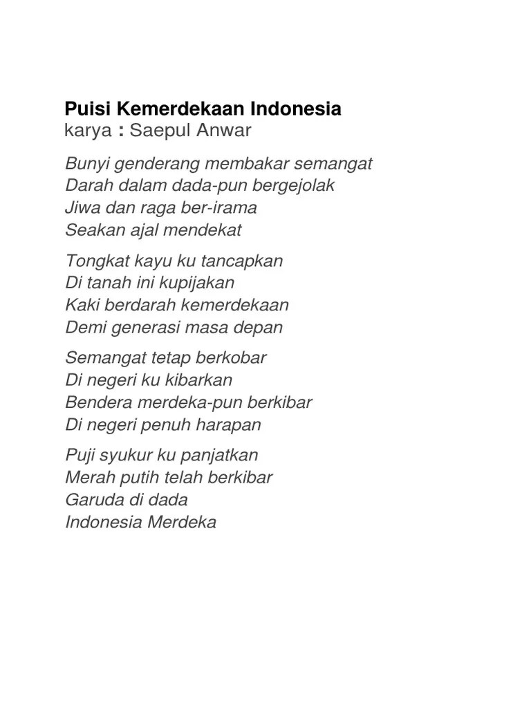 Puisi Kemerdekaan Indonesia | PDF