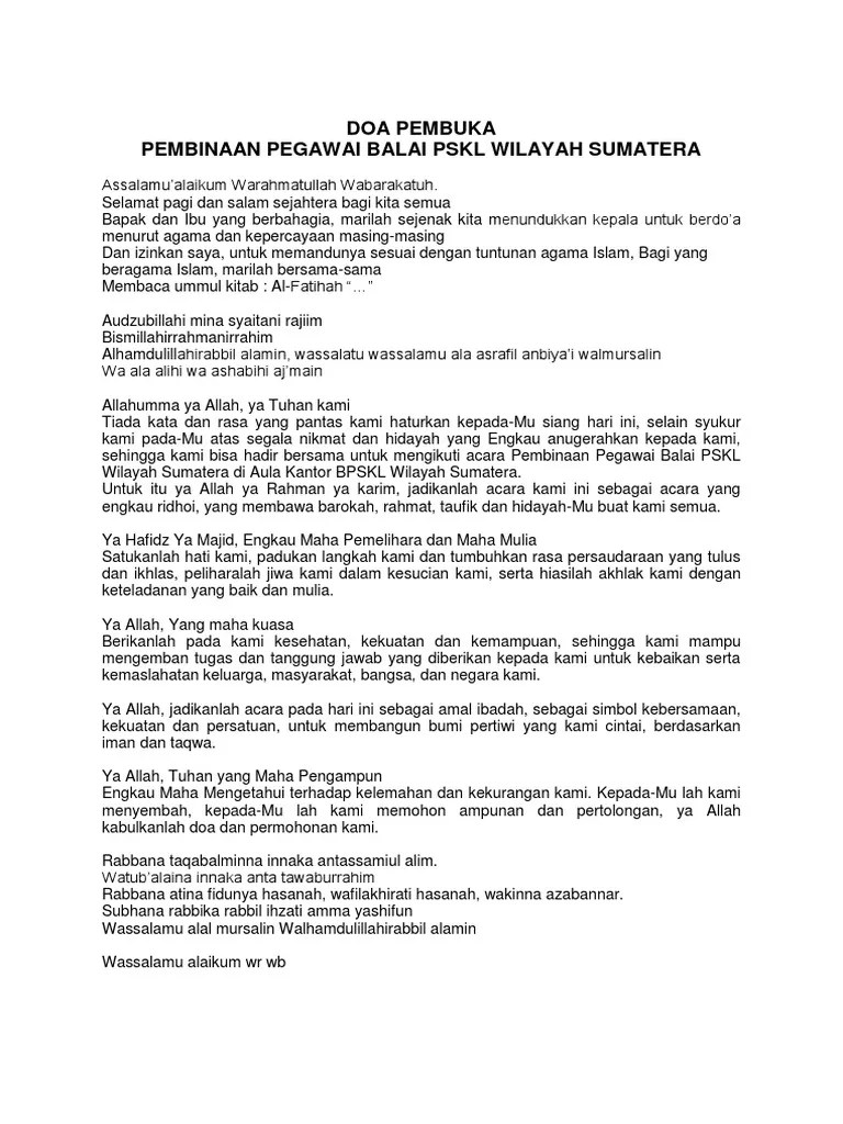 Doa Pembinaan Pegawai | PDF