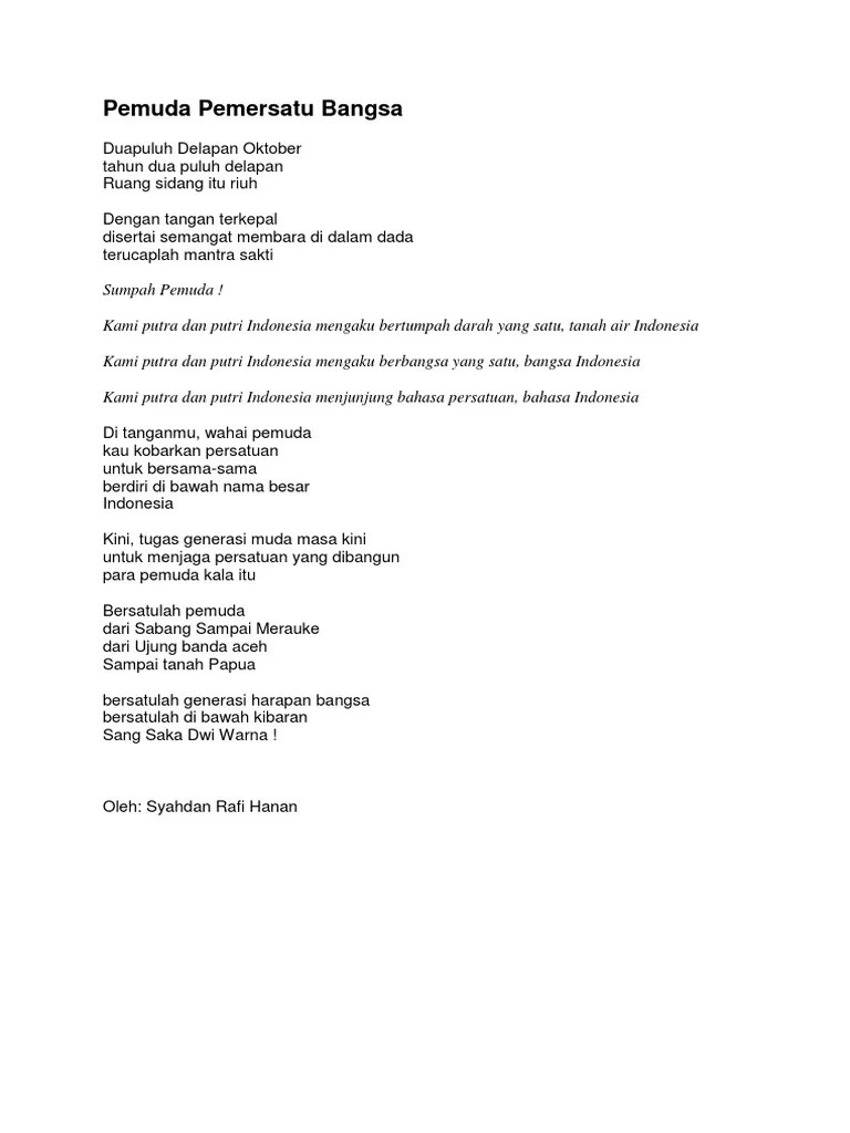 Pemuda Pemersatu Bangsa | PDF