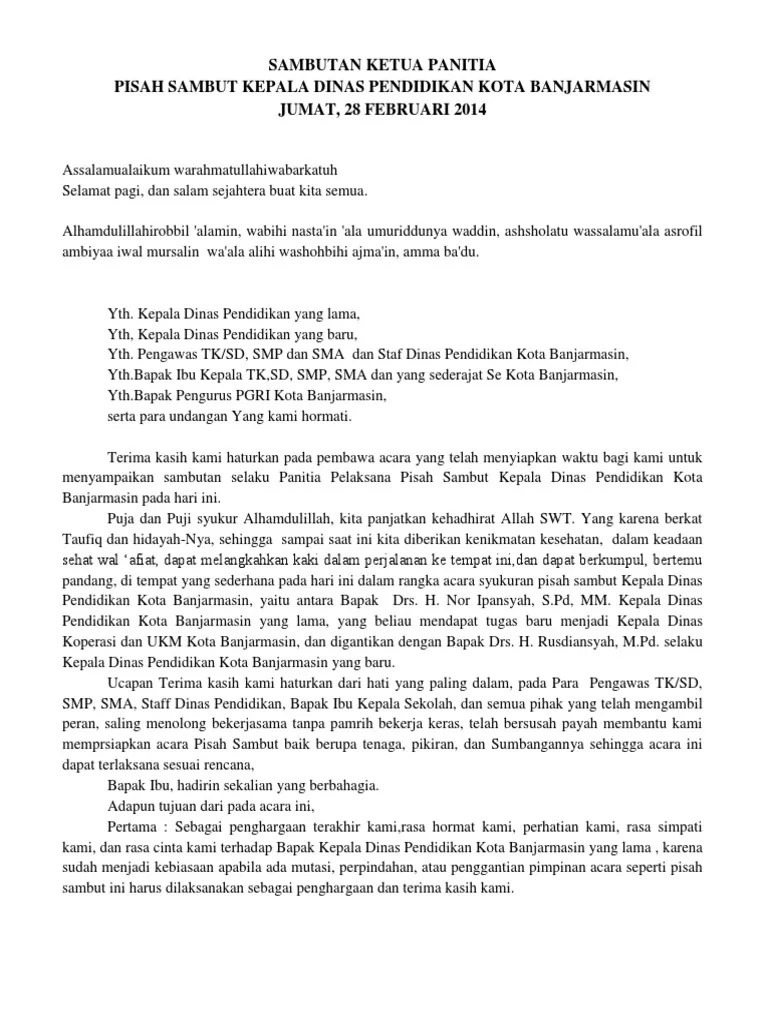 Sambutan Ketua Panitia | PDF