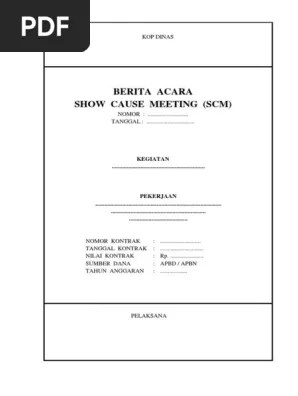 Contoh Berita Acara Rapat SCM | PDF