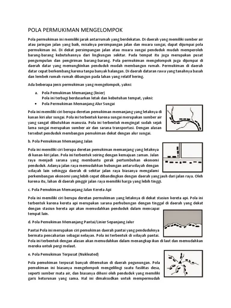 Pola Permukiman Mengelompok | PDF