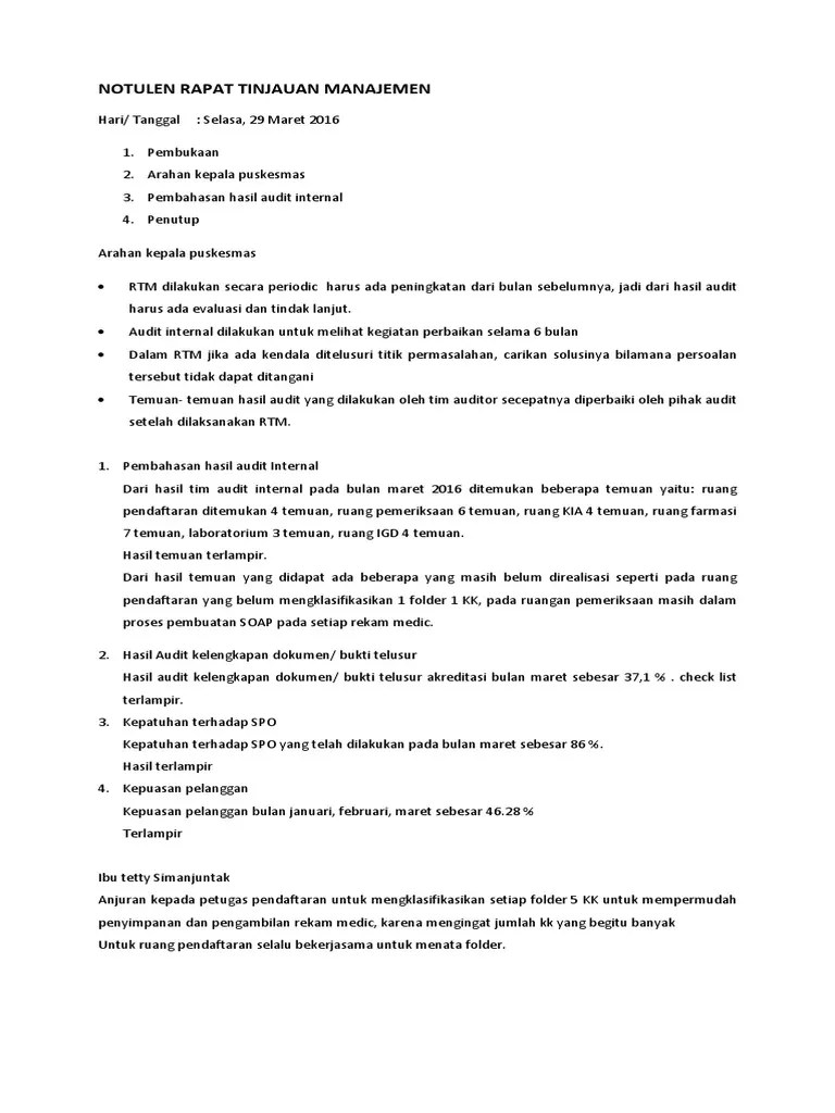 Contoh Laporan Notulen Presentasi - Nusagates