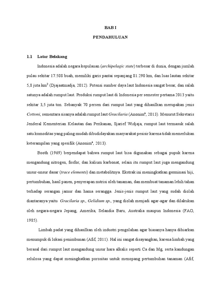 Latar Belakang Rumput Laut | PDF
