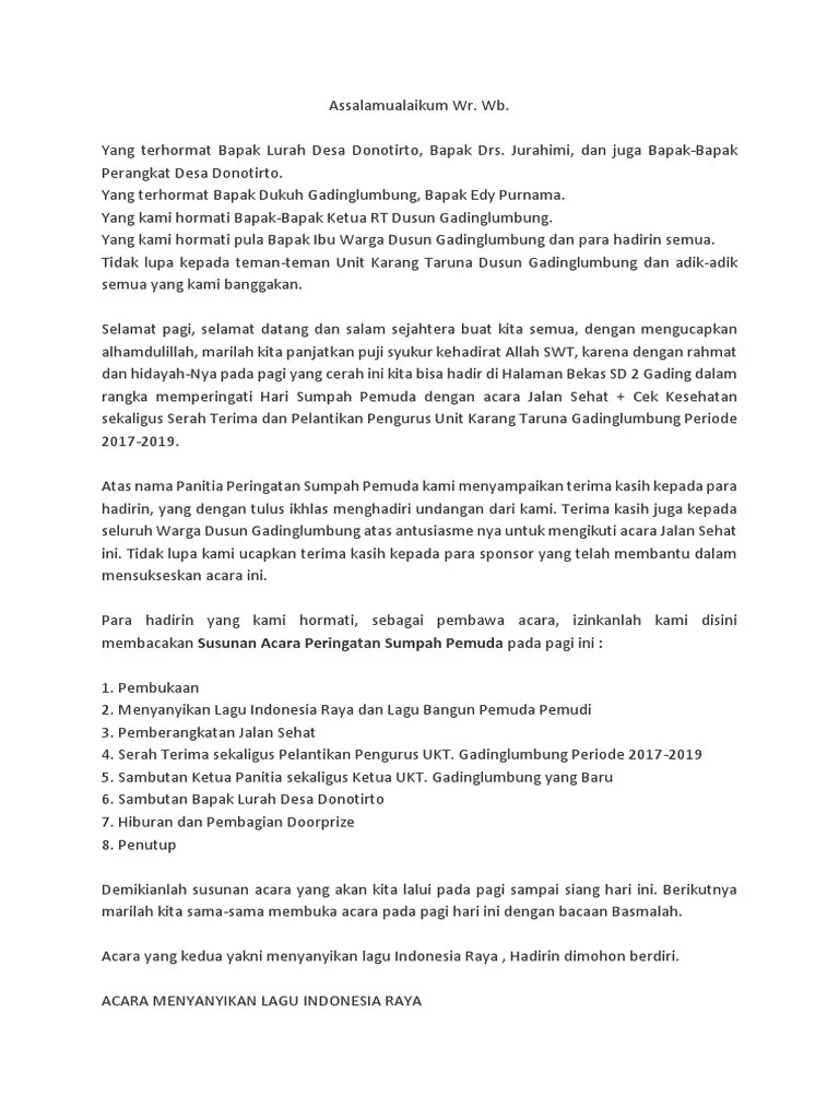 Contoh Teks Mc Pernikahan – Nasi