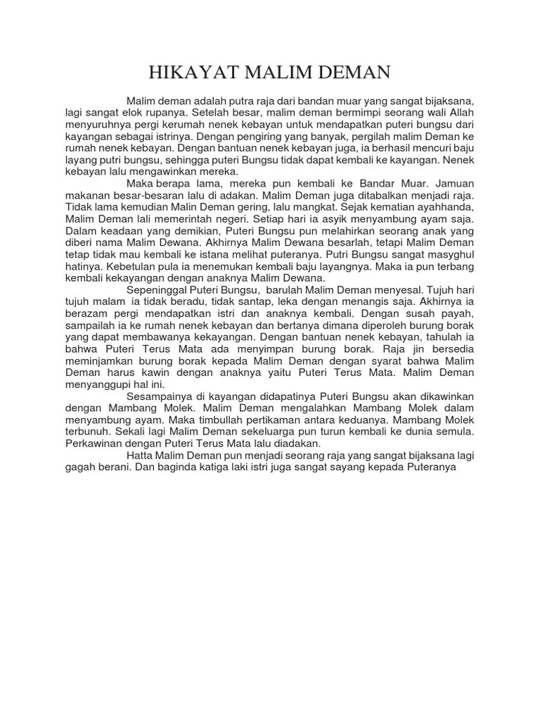 Contoh Hikayat Tentang Kerajaan Islam