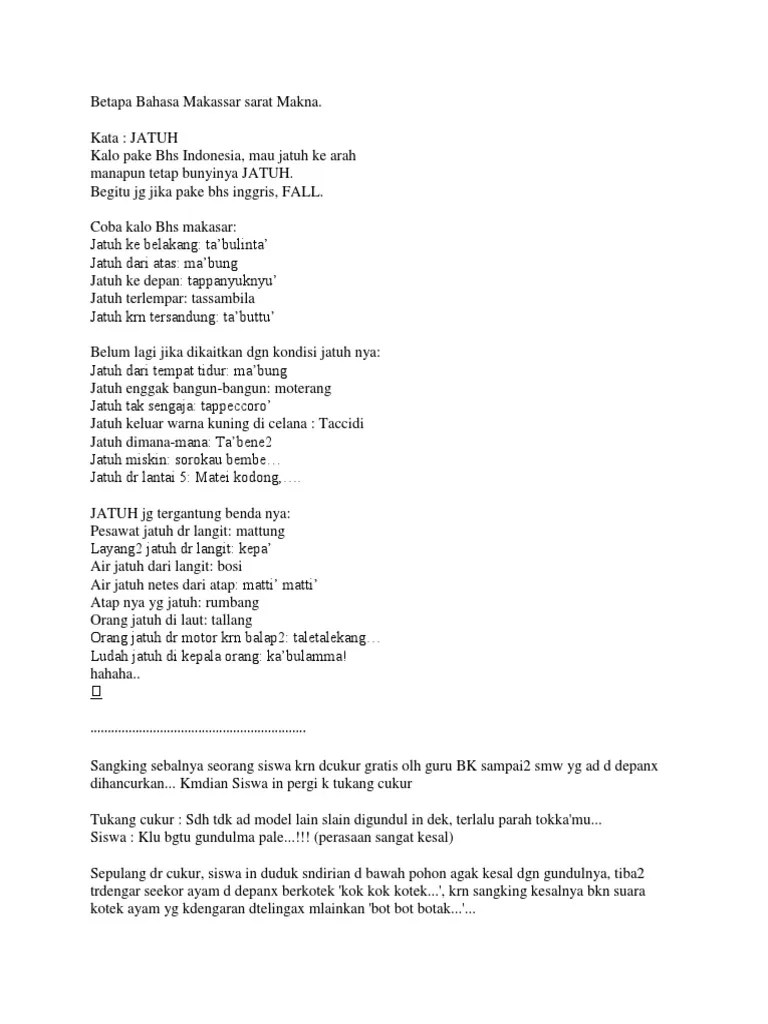 Betapa Bahasa Makassar Sarat Makna | PDF
