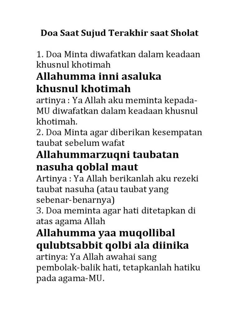 Doa Saat Sujud | PDF