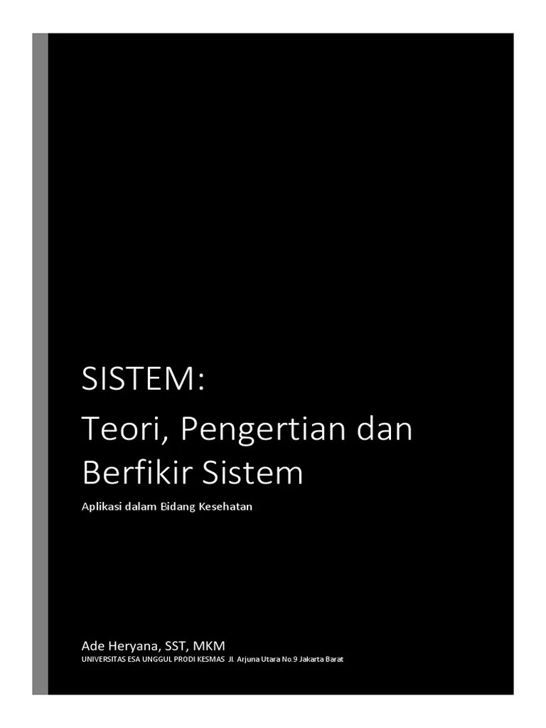 Ade Heryana - Teori Sistem Dalam Bidang Kesehatan | PDF