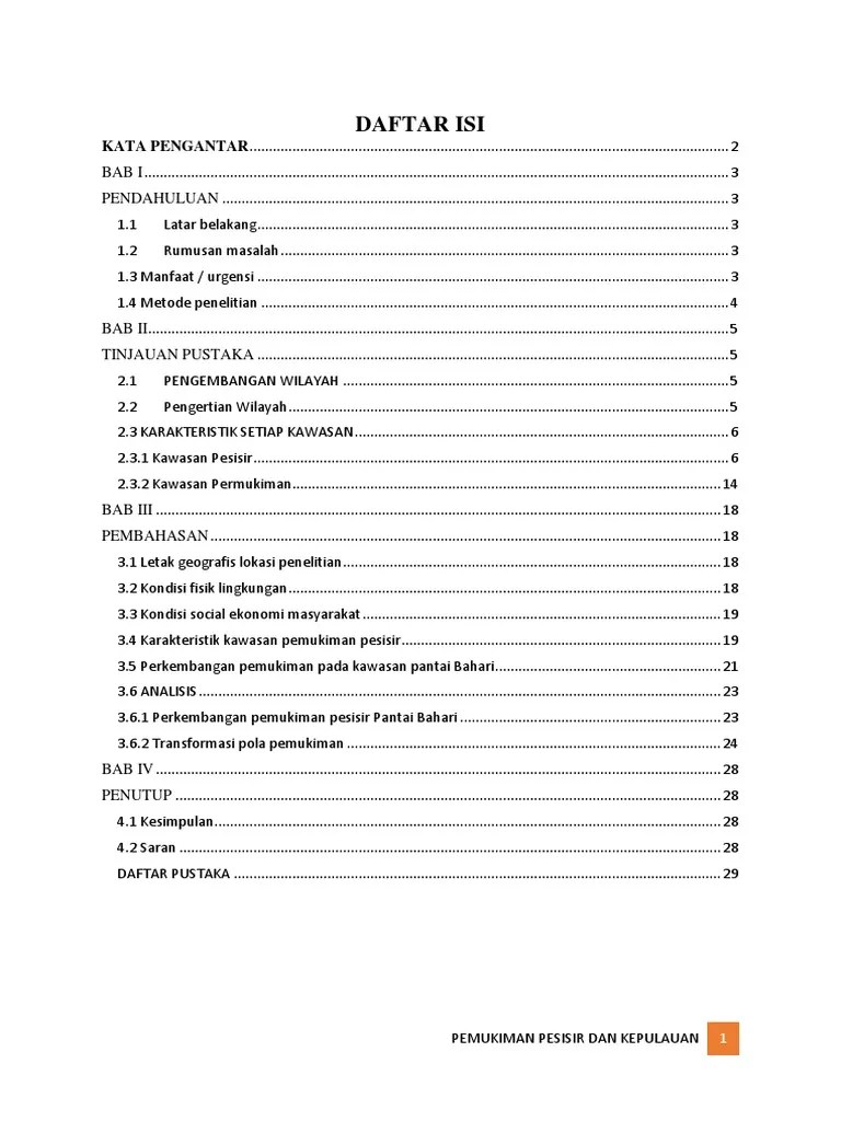 Pola Arah Perkembangan Pemukiman Pesisir Di Pesisir Pantai Bahari,  Jeneponto | PDF
