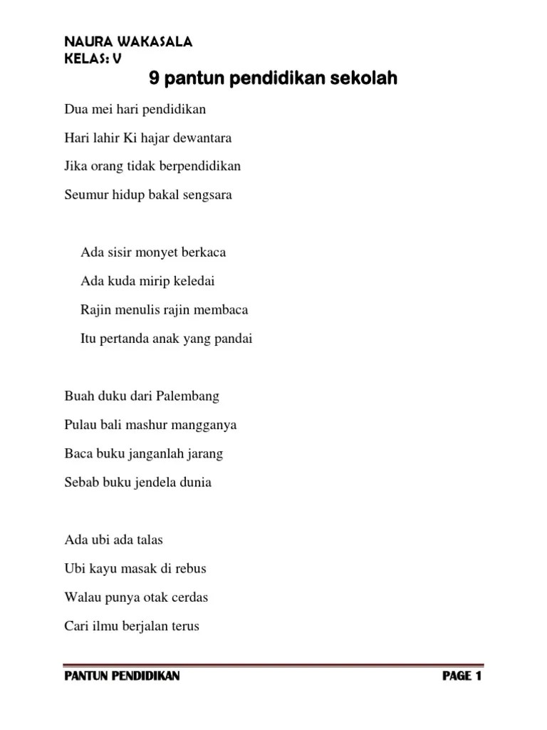 Pantun Bahasa Jawa Tema Pendidikan – Beinyu.com