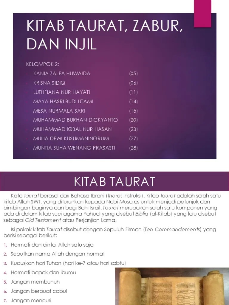 Kitab Taurat Dalam Bahasa Ibrani Adalah