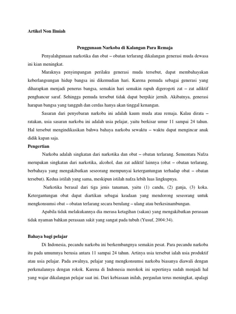 Contoh Karya Tulis Ilmiah Non Penelitian Pdf
