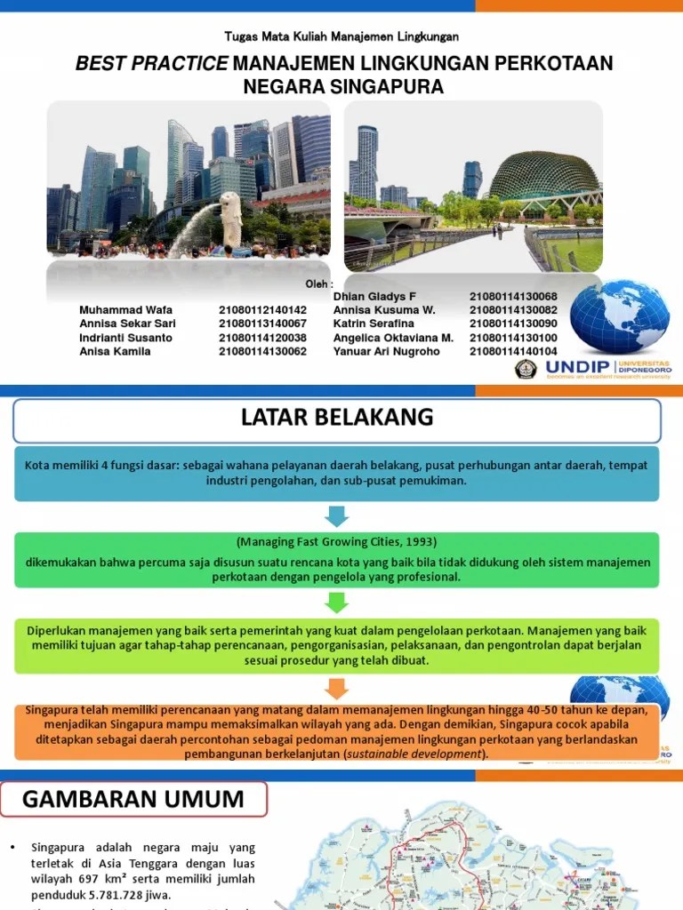 Manajemen Lingkungan Perkotaan Studi Kasus Negara Singapura | PDF