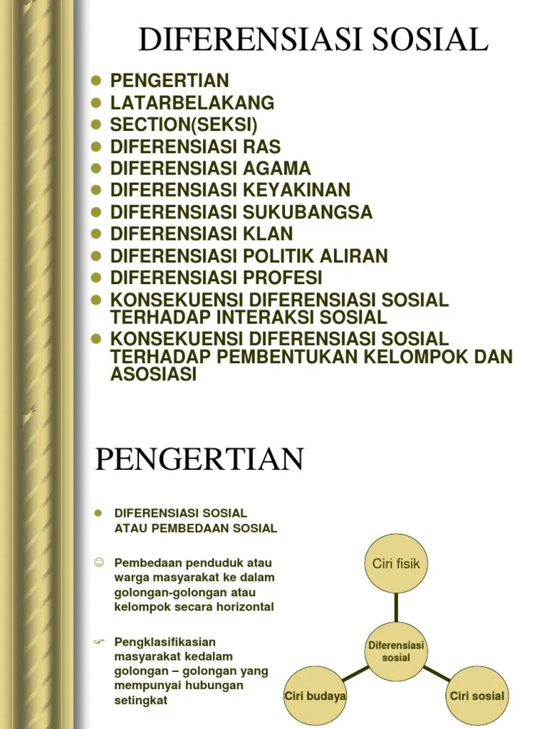 Diferensiasi Sosial | PDF