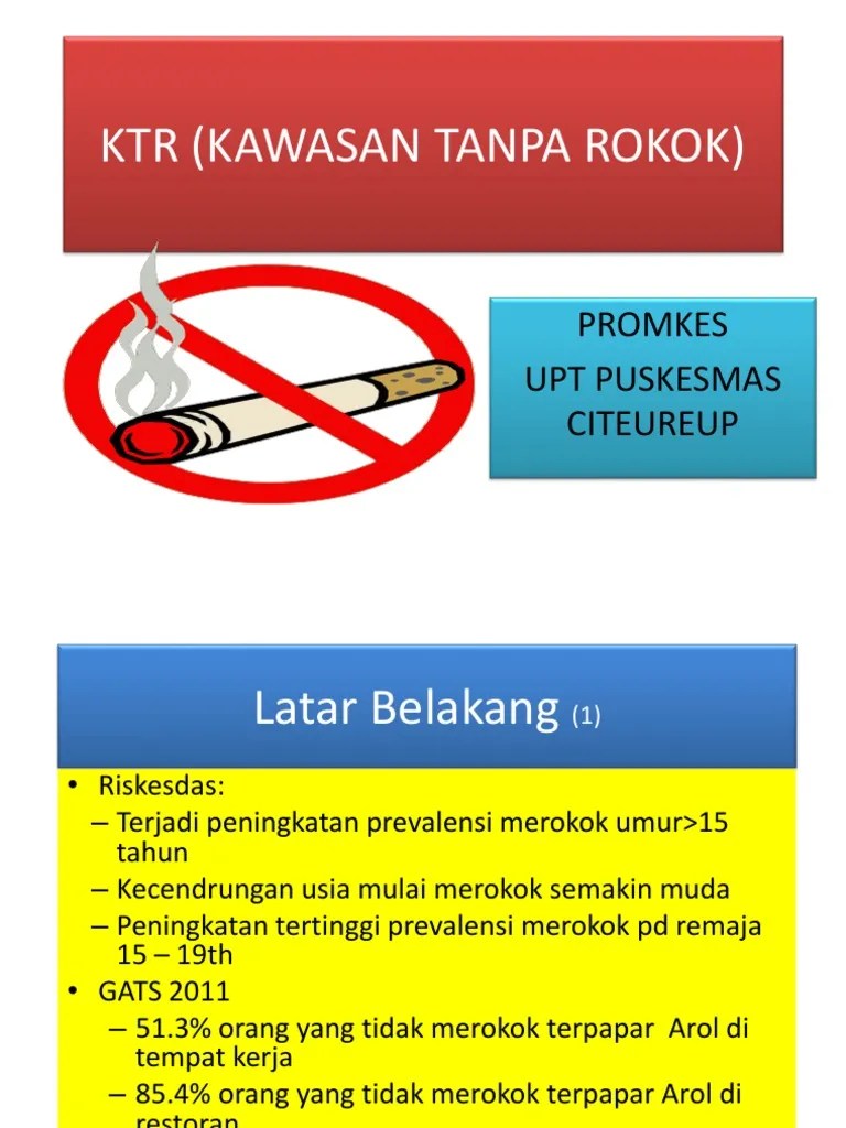 KTR (Kawasan Tanpa Rokok) Nia | PDF