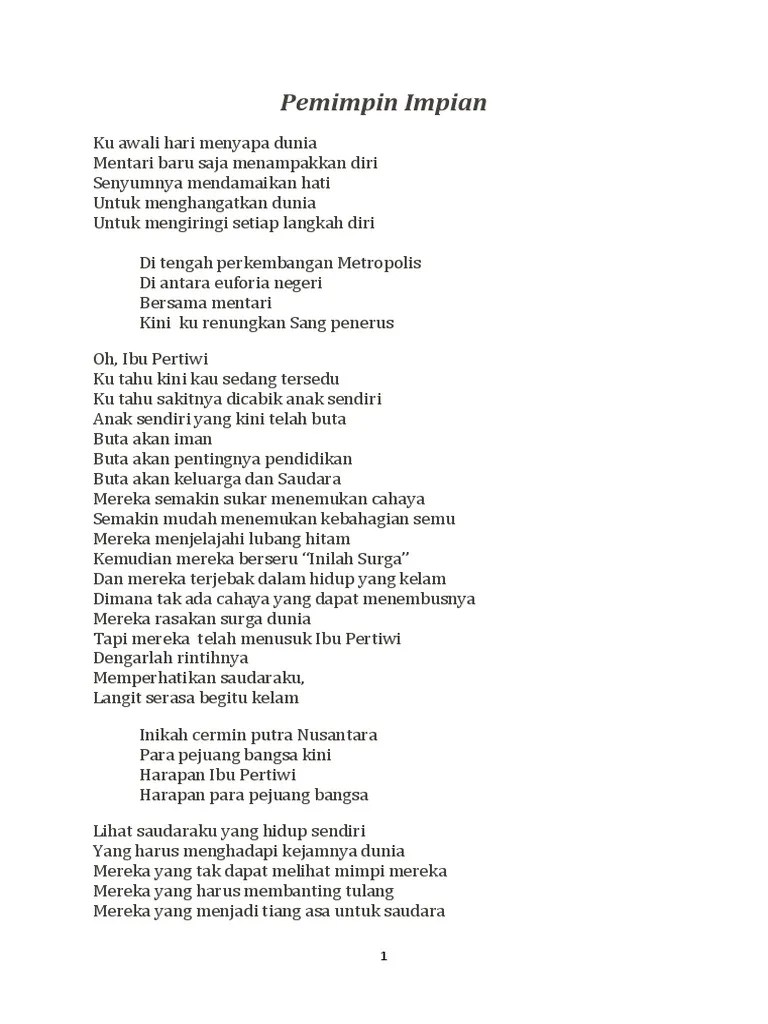 Puisi Ibu Pertiwi Maafkan Kami